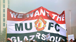 A fan protest in May 2021 resulted in Manchester United v Liverpool being postponed (Barrington Coombs/PA)