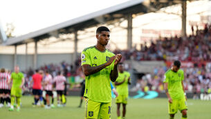 <p>Marcus Rashford and Manchester United will attempt to arrest their dreadful start to the season (John Walton/PA)</p>