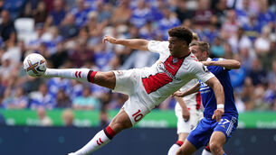 <p>Che Adams scores Southampton’s winner (Joe Giddens/PA)</p>