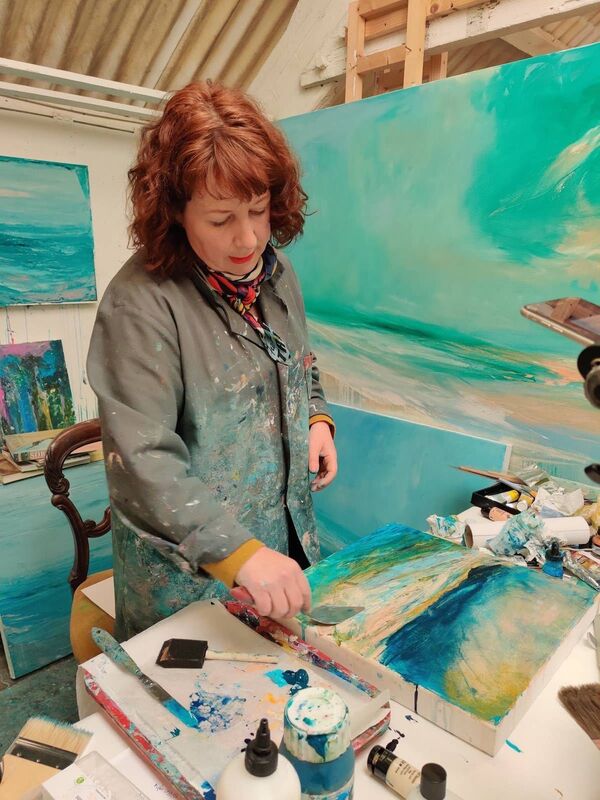 Cora in her city studio. 