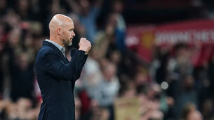 <p>DUTCH GOLD: Erik ten Hag’s side saw off Liverpool on Monday (David Davies/PA)</p>