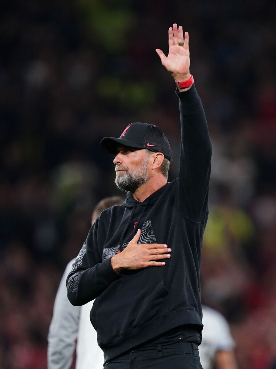 Liverpool manager Jurgen Klopp after the match at Old Trafford. Picture: David Davies/PA Wire.