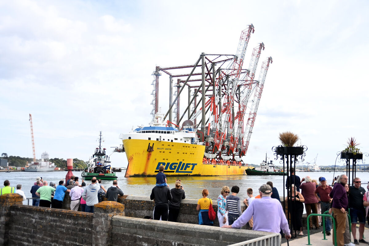 Big Lift Baffin departing Cobh. Picture: Larry Cummins