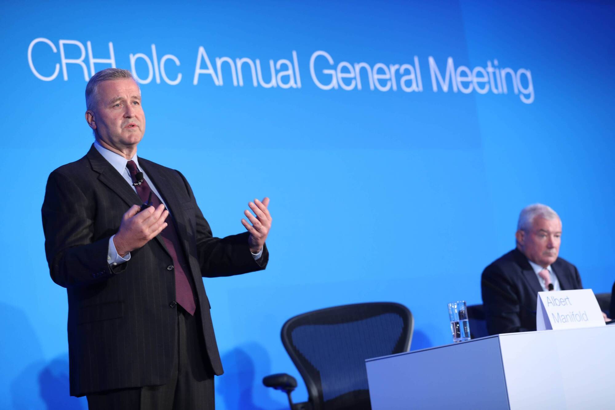 CRH, led by CEO Albery Manifold, is the second-largest building materials company in the world. Picture: Naoise Culhane. 