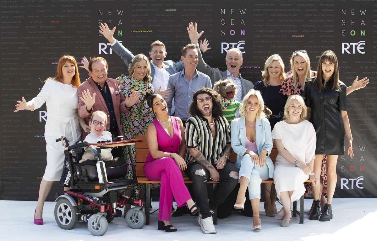 RTÉ personalities and actors at a photocall in the RDS, Dublin, to launch RTÉ’s new programming schedule. Picture: Colin Keegan, Collins Dublin