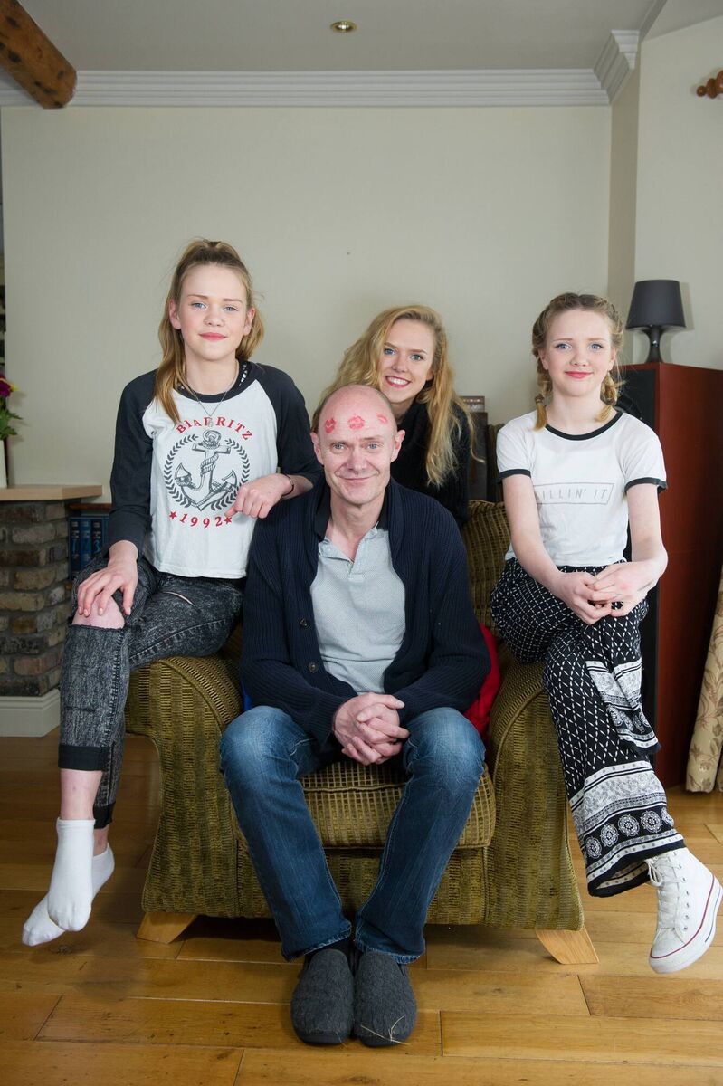 Seán Moncrieff pictured in 2015 with his daughters Ellie, Keelin, and Saoirse. Picture: Barry Cronin
