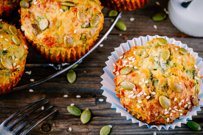 Fruit and seed muffins