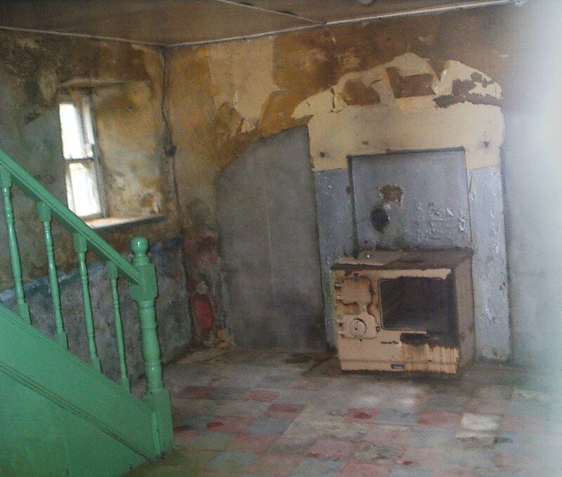 Before: Maggie says she 'did very little' to this room, apart from painting the ceiling and walls and replacing the cooker with a new stove. 