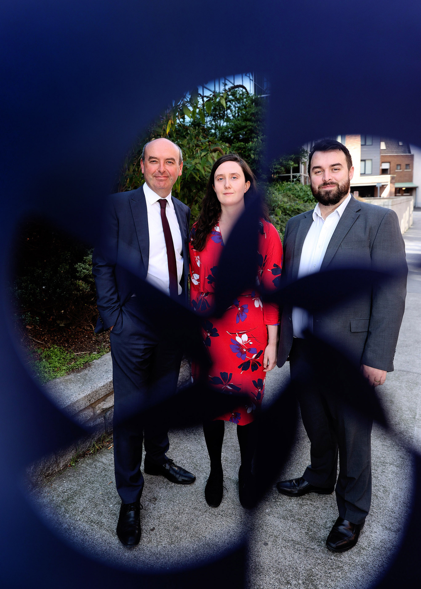 'Our members are already experiencing this through tighter capital markets and rapidly rising costs,' said Ibec head of national policy and chief economist, Gerard Brady, pictured with Fergal O’Brien, Director of Lobbying and Influence, Ibec, and Hazel Ahern Flynn, Economist. Picture: Maxwells.