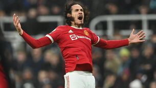 <p>VALENCIA BOUND: Former Manchester United striker Edinson Cavani has joined La Liga side Valencia. Pic: Paul Ellis/AFP via Getty Images</p>