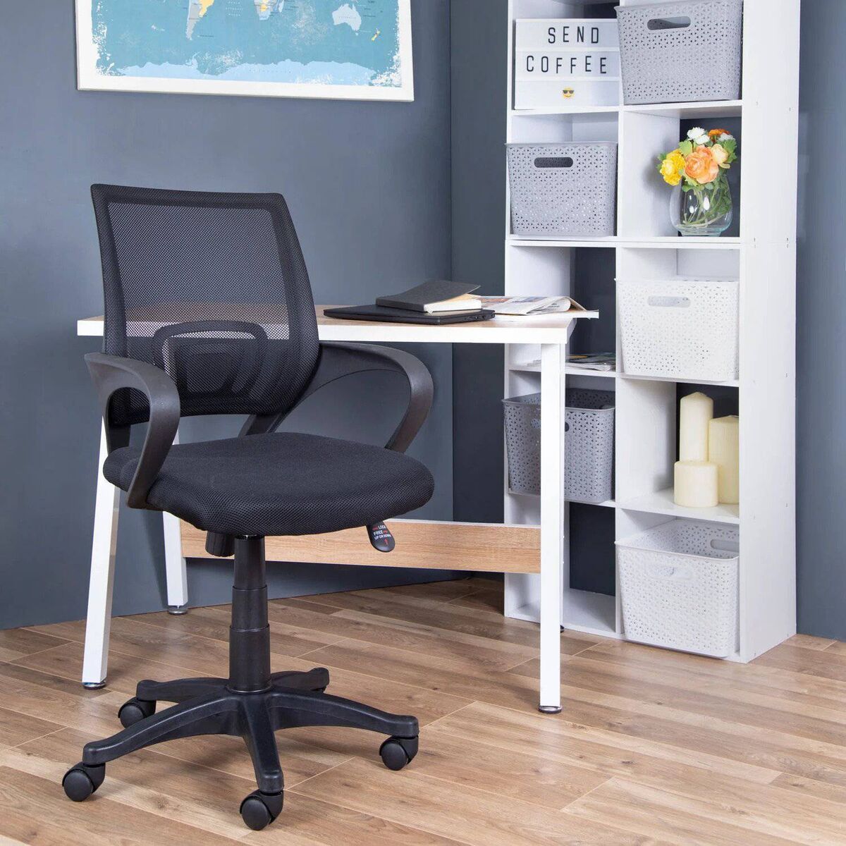 The Swivel Netted Back Lecaree Office Chair from Home Store + More