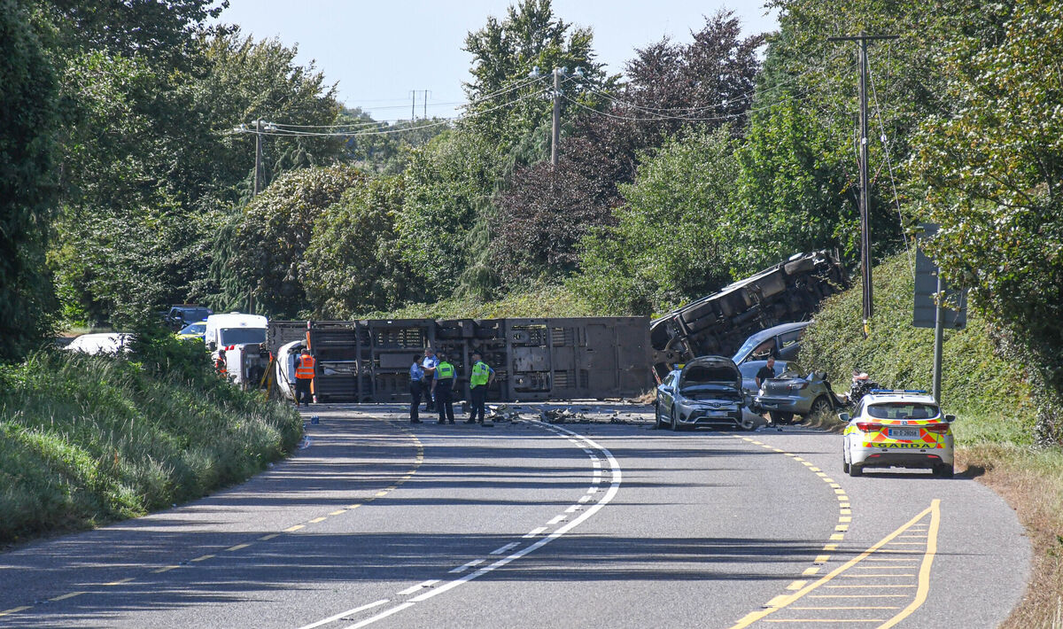 Multiple vehicles wee involved in the collision and emergency responders are on the scene. Picture: Howard Crowdy