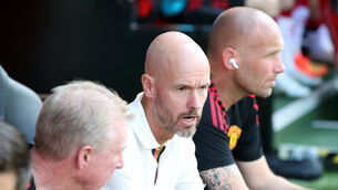 <p>BUSINESS DONE: Erik ten Hag is close to boosting his attack. Pic: Kieran Cleeves/PA</p>