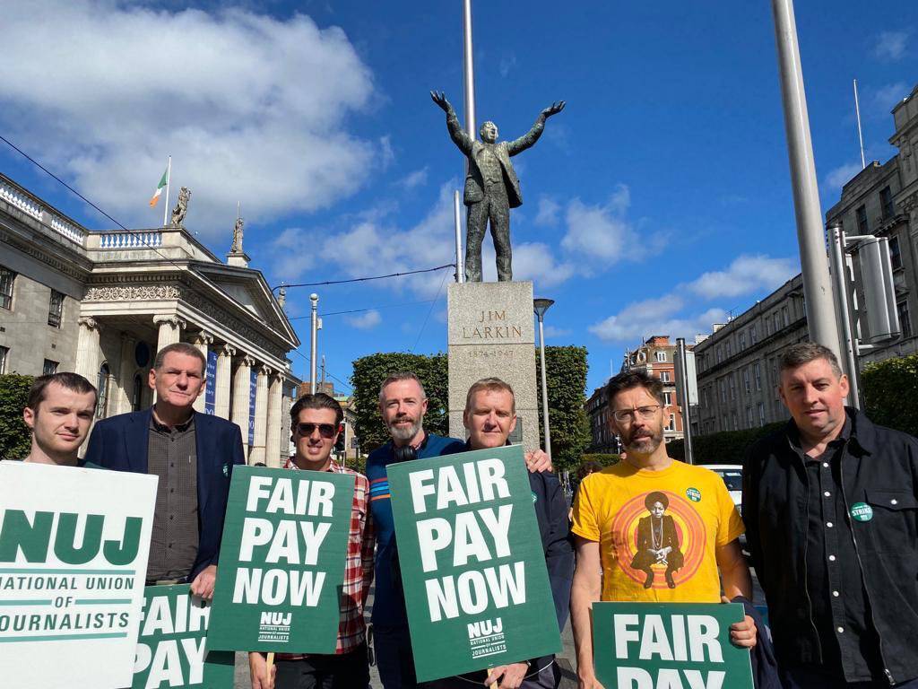 Journalists in Ireland and Britain on strike after pay talks break down