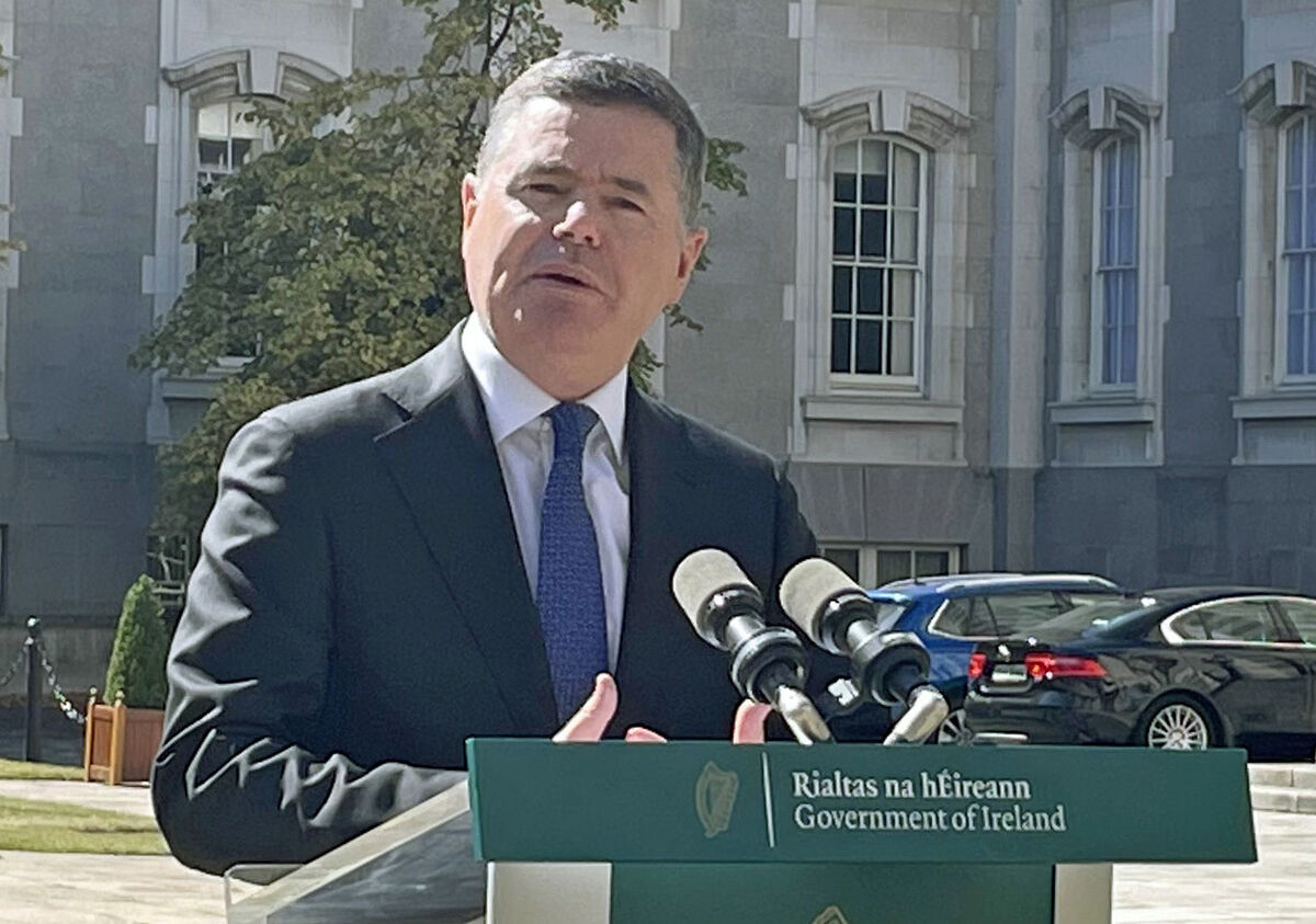 Minister for Finance Paschal Donohoe was speaking to the media at Government Buildings in Dublin, following the publication of the Annual Taxation Report. Picture: Gráinne Ní Aodha/PA Minister for Finance Paschal Donohoe was speaking to the media at Government Buildings in Dublin, following the publication of the Annual Taxation Report. Picture: Gráinne Ní Aodha/PA
