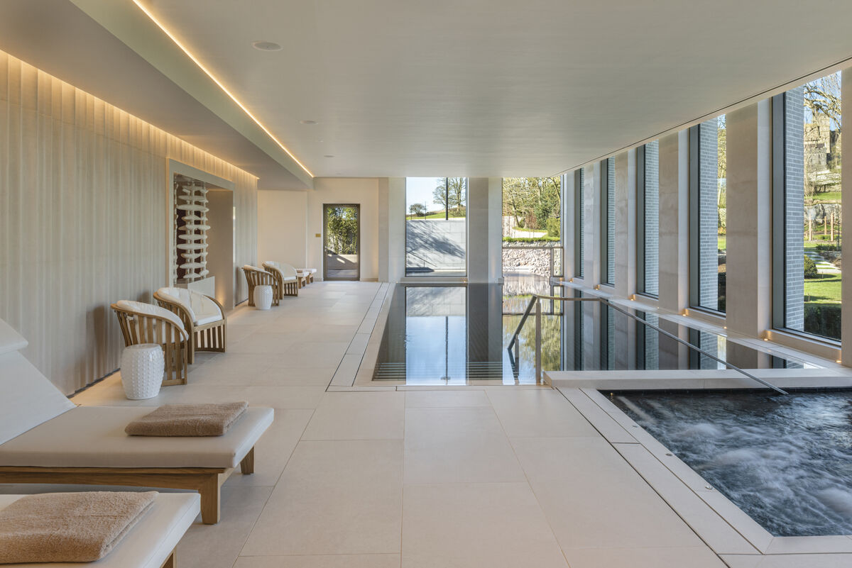 The five-star spa and swimming pool at the Cashel Palace Hotel