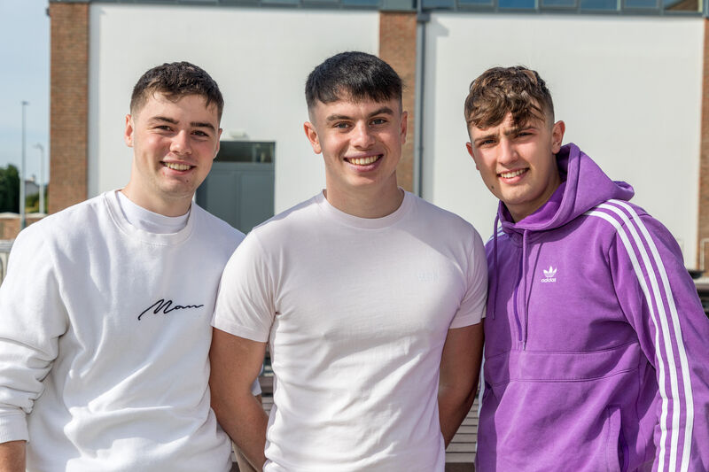 Eoin Dalton, Ross Kenneally and Finn O' Connor after getting their results. Picture: David Creedon Eoin Dalton, Ross Kenneally and Finn O' Connor after getting their results. Picture: David Creedon