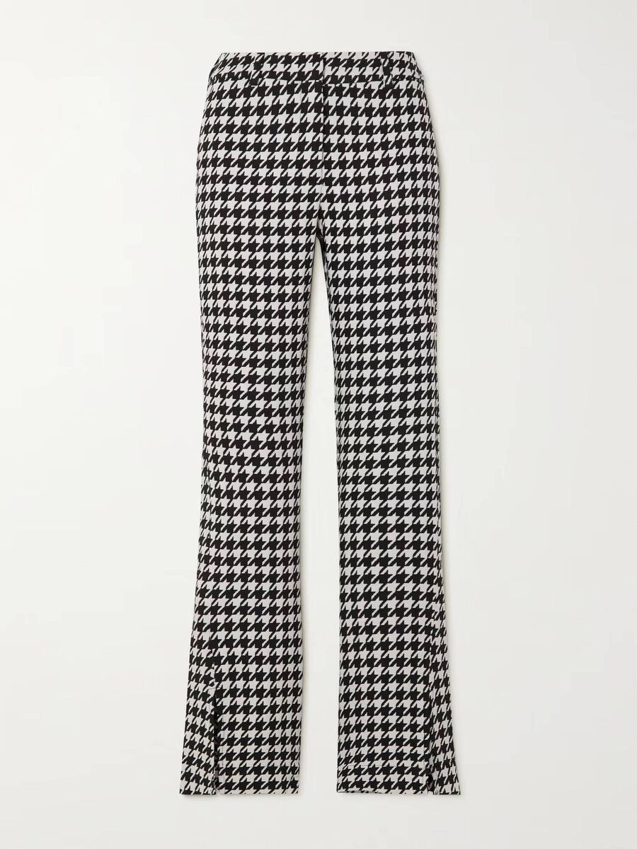 Anine Bing Jocelyn houndstooth straight-leg twill pants, Net-a-Porter, €249