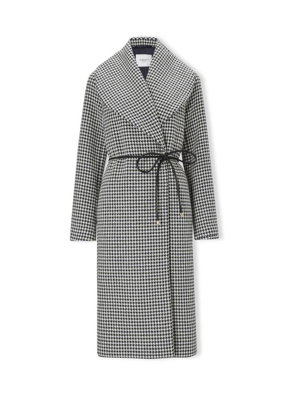 ‘Manon’ navy and cream houndstooth wool-blend coat, L.K.Bennett, €750 ‘Manon’ navy and cream houndstooth wool-blend coat, L.K.Bennett, €750