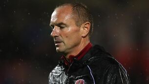 <p>FRUSTRATION: Cork City manager Colin Healy after the SSE Airtricity League First Division match between Cork City and Longford Town. <br/>Photo: Michael P Ryan/Sportsfile</p>