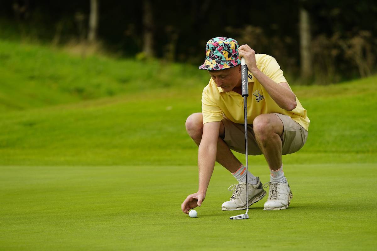 Scott Coyle Garde (East Cork) on the 6th green in the AIG Mens Jimmy Bruen Shield All Ireland Quarter-Finals at Slieve Russell Golf Club, Ballyconnell, Co Cavan,. Picture: Thos Caffrey/Golffile 