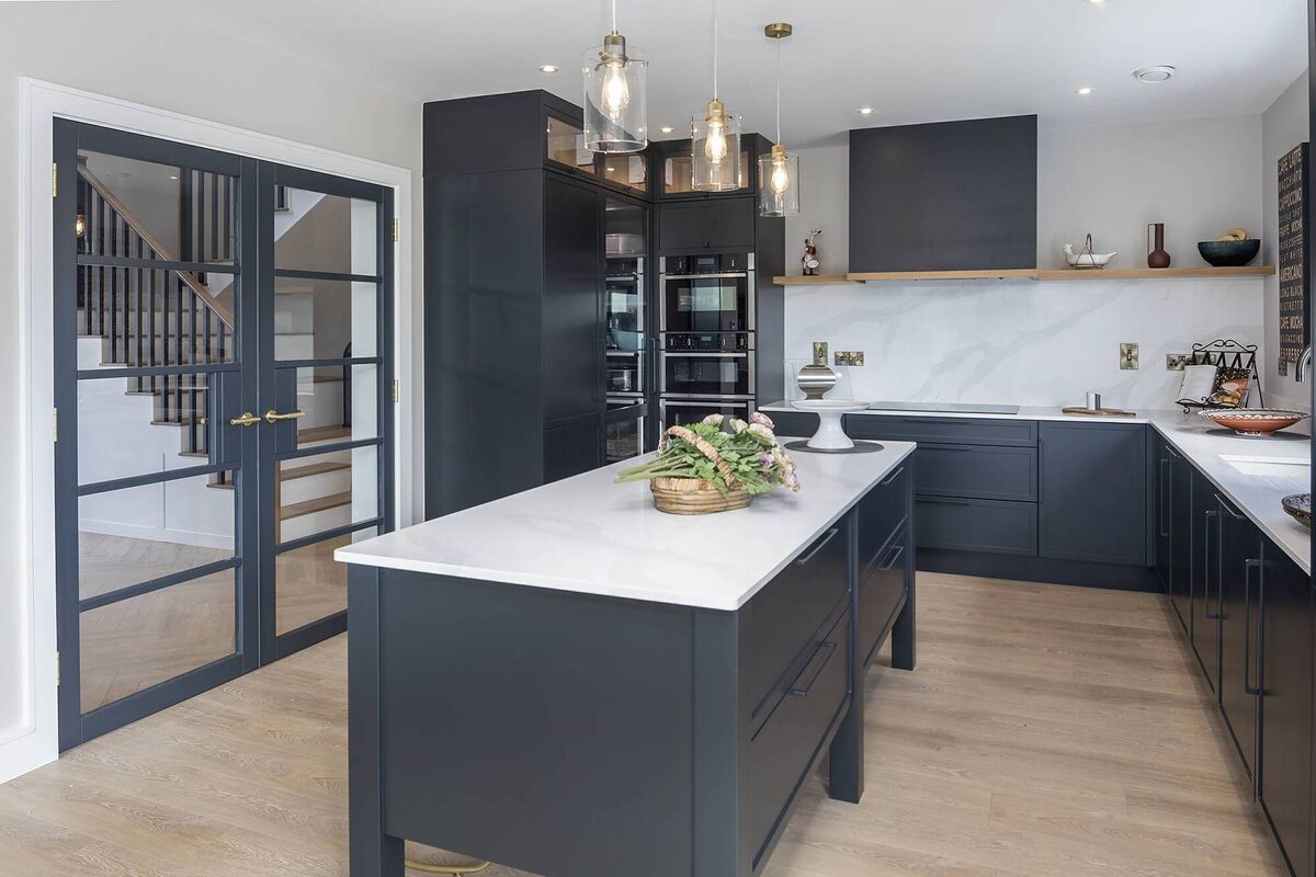 Crittall-style double doors in kitchen