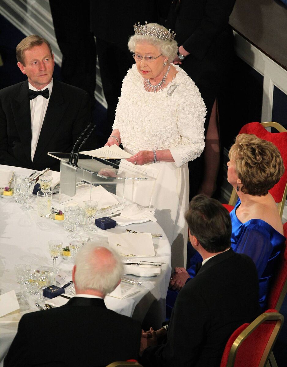 Britain's Queen Elizabeth II's Irish language opening to her speech delighted Mary McAleese. Picture: Peter Muhly/AFP via Getty Images