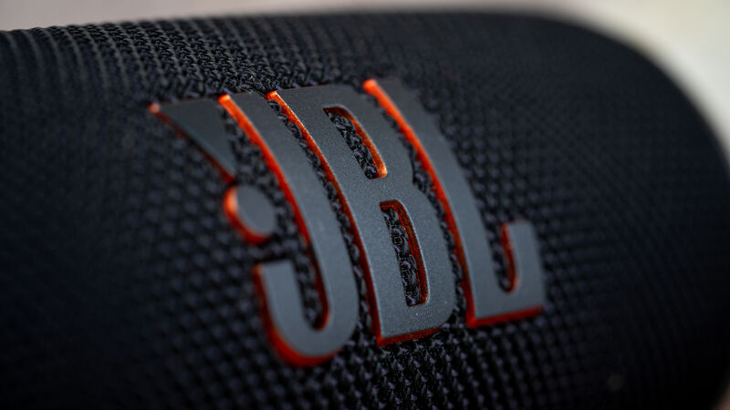 JBL Flip 6 sports a cool JBL logo. Picture: Noel Campion.
