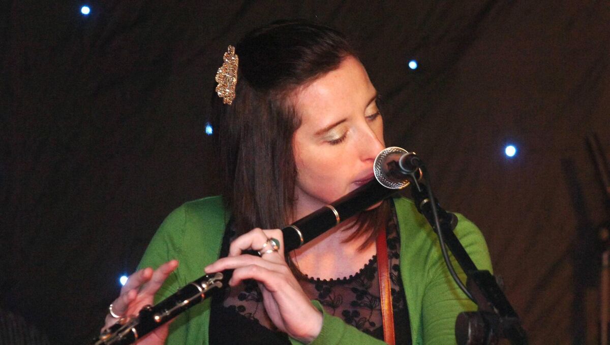 Aoife Granville playing flute at the White Horse, Ballincollig, Co Cork, at the 2021 Cork Folk Festival. Aoife Granville playing flute at the White Horse, Ballincollig, Co Cork, at the 2021 Cork Folk Festival.