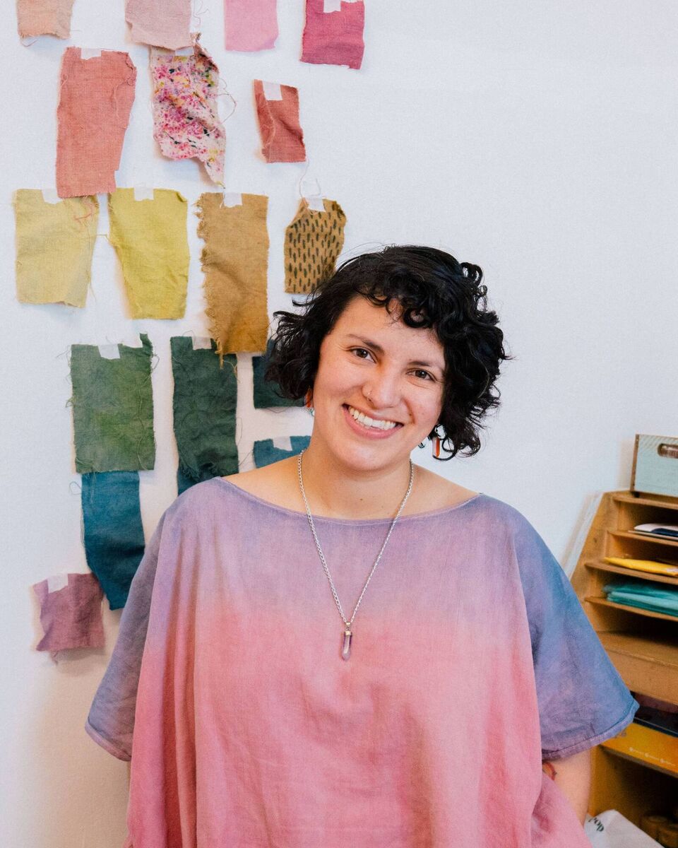 Natural dyer and designer, Malú Colorín of Talú.earth
