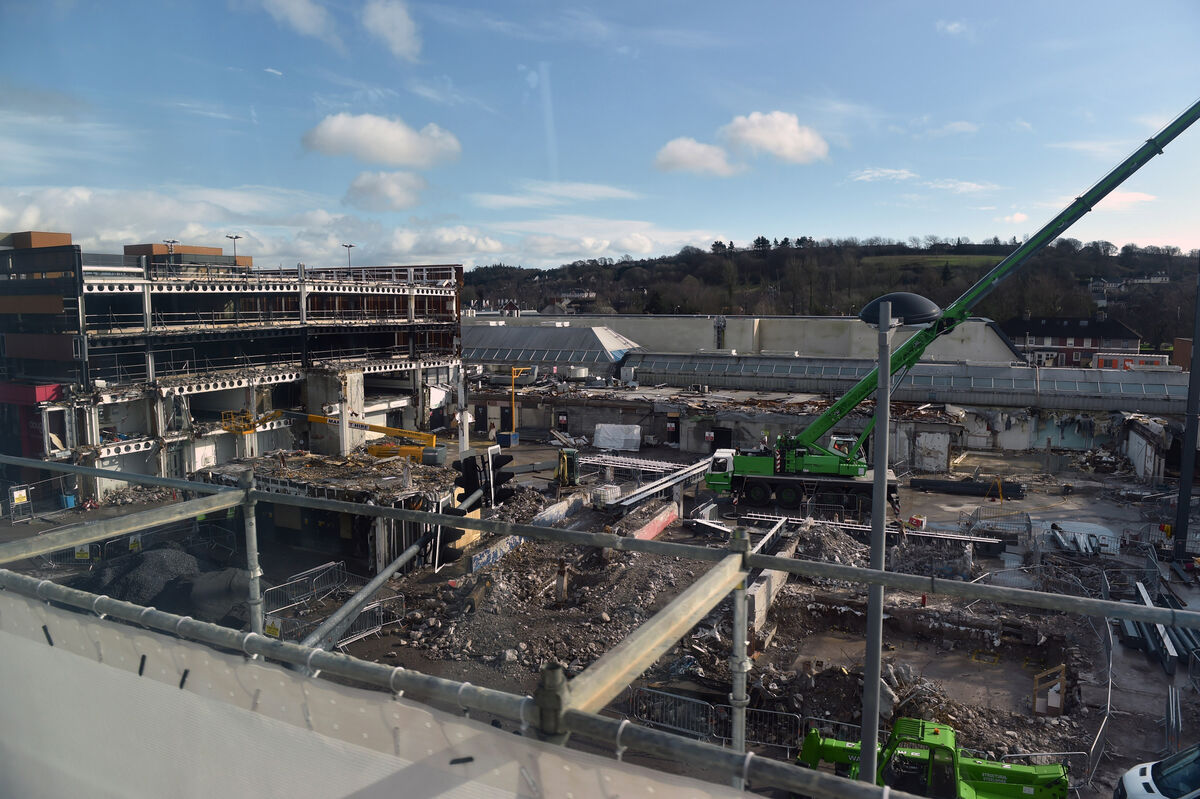 The area which was demolished in the Douglas Village shopping centre car park following the fire in 2019. Picture: Eddie O'Hare The area which was demolished in the Douglas Village shopping centre car park following the fire in 2019. Picture: Eddie O'Hare