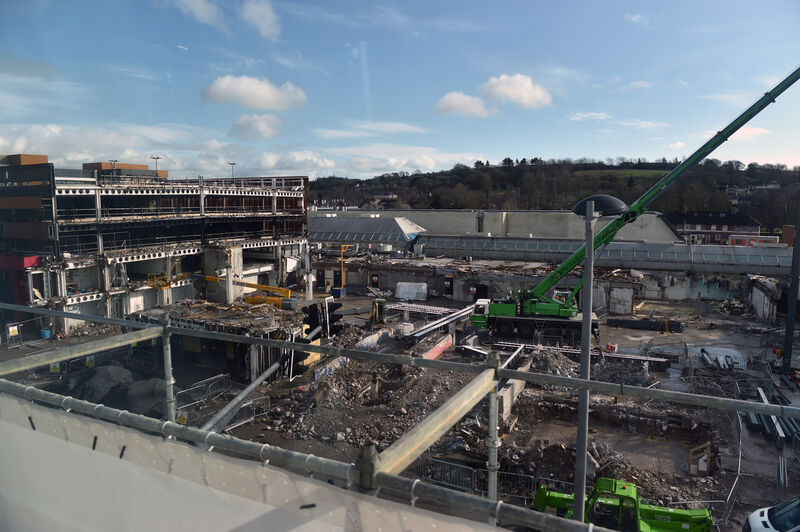 The area which was demolished in the Douglas Village shopping centre car park following the fire in 2019. Picture: Eddie O'Hare