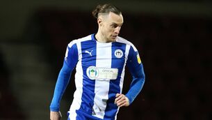 <p>ON THE MARK: Will Keane of Wigan Athletic. (Photo by Pete Norton/Getty Images)</p>