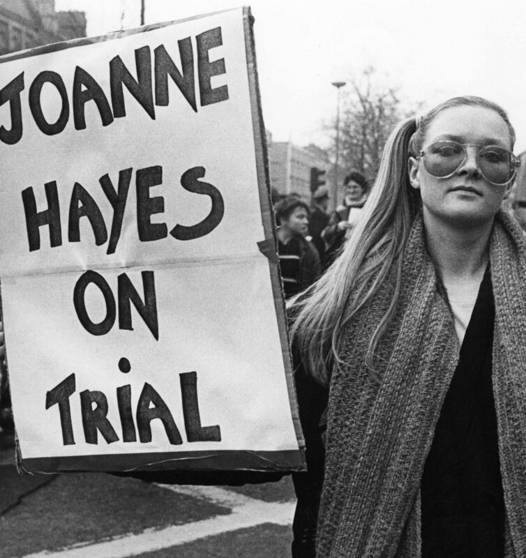 Supporters from all over Ireland rallied for Joanne Hayes during the Kerry Babies Tribunal. But it took three and a half decades for the State to apologise to her and her family and award significant compensation. Picture: Eamonn Farrell/RollingNews Supporters from all over Ireland rallied for Joanne Hayes during the Kerry Babies Tribunal. But it took three and a half decades for the State to apologise to her and her family and award significant compensation. Picture: Eamonn Farrell/RollingNews