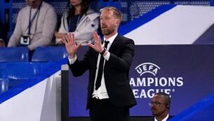 <p>Looking sharp: Chelsea manager Graham Potter gestures on the touchline during the UEFA Champions League Group E match at Stamford Bridge, London. Pic: John Walton/PA Wire.</p>