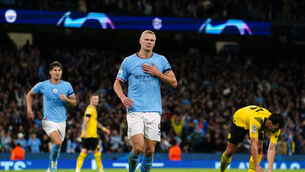 <p>Erling Haaland scored Manchester City’s winner (Martin Rickett/PA)</p>