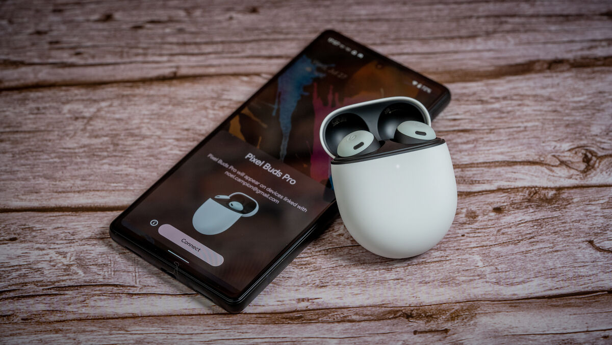 Google Pixel Buds Pro connect with ease to Android phones. Picture: Noel Campion.