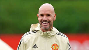 <p>PAUSE: Manchester United manager Erik Ten Hag will not relent during the international break (Martin Rickett/PA)</p>