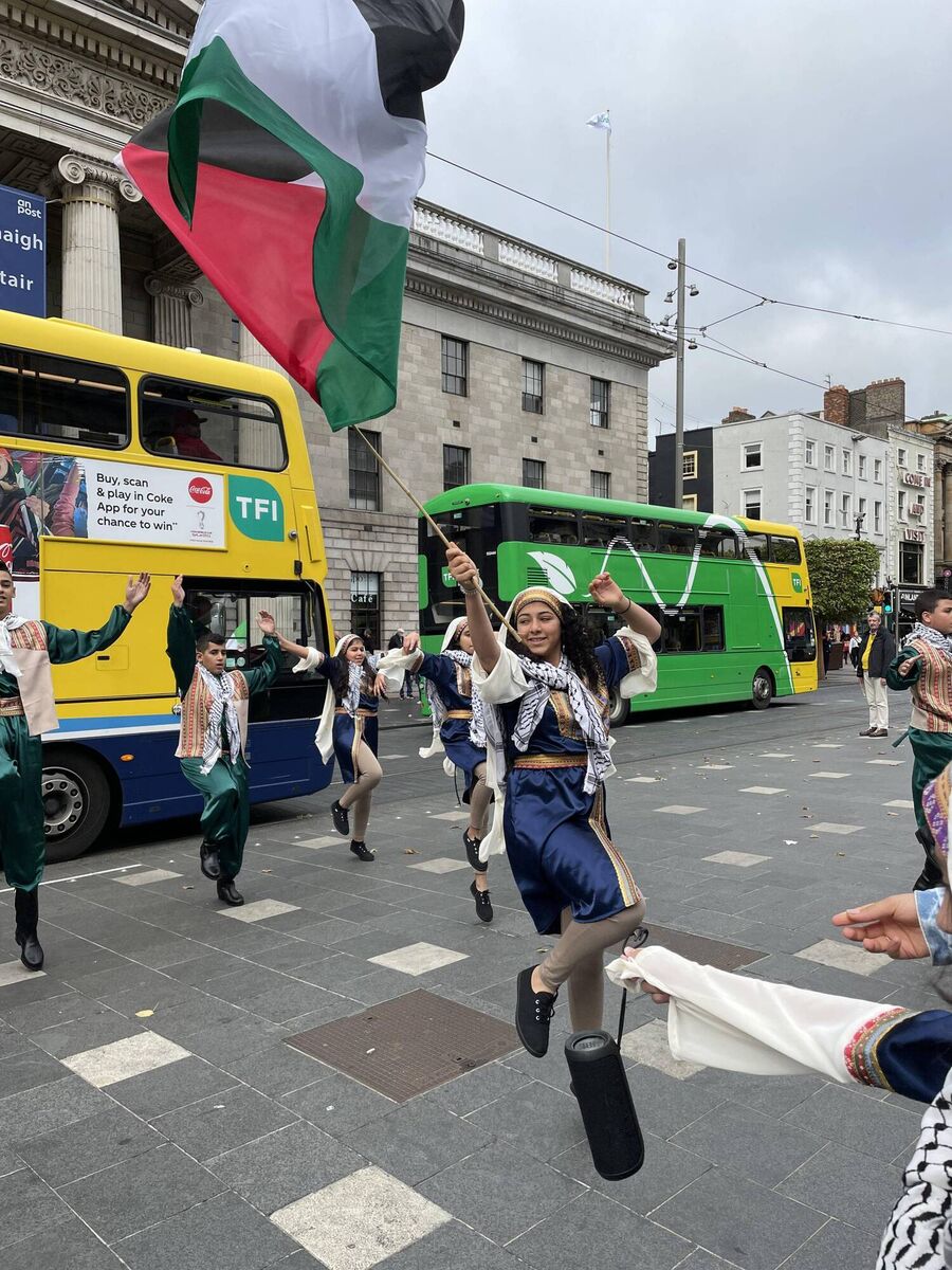 Lajee group performing in Dublin.