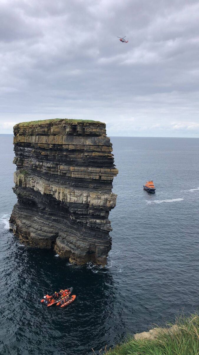Sea conditions made it difficult to reach the man, as rescuers had to wait for water levels to come down. Picture: Department of Transport
