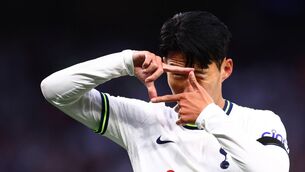 <p>BACK FIRING: Son Heung-Min of Tottenham Hotspur celebrates after scoring their team's fourth goal during the Premier League match between Tottenham Hotspur and Leicester City. Pic: Clive Rose/Getty Images</p>