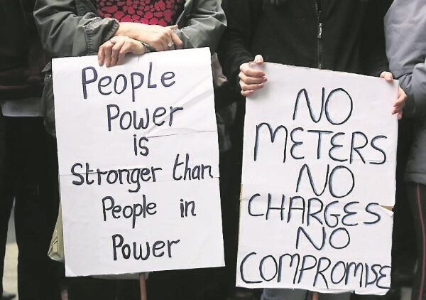 Protests against Irish Water and domestic water charges were rife last year when meters were being installed across the country. Picture: Sam Boal / RollingNews.ie Protests against Irish Water and domestic water charges were rife last year when meters were being installed across the country. Picture: Sam Boal / RollingNews.ie