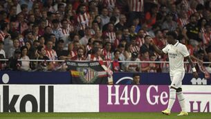 <p>ABUSED: Real Madrid's Brazilian forward Vinicius Junior gestures toward the crowd during the Spanish League football match between Atletico Madrid and Real Madrid at the Wanda Metropolitano stadium. Pic: Oscar Del Pozo/AFP via Getty Images</p>