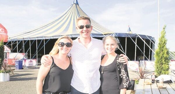 Aoife Hughes and Pearse Hughes, with Ciara McNelis of Innishannon, before going to see Al Porter perform Live At The Marquee in Cork yesterday. Pic: Darragh Kane
