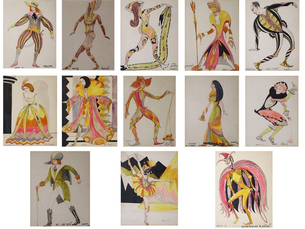 A set of 13 masquerade costumes by Harry Kernoff at de Vere's. A set of 13 masquerade costumes by Harry Kernoff at de Vere's.