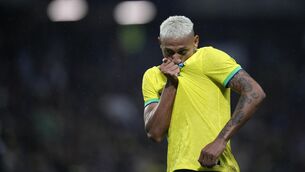 <p>ABUSED: Richarlison says racist abuse will continue ‘every day and everywhere’ if unpunished. Pic: AP Photo/Christophe Ena</p>