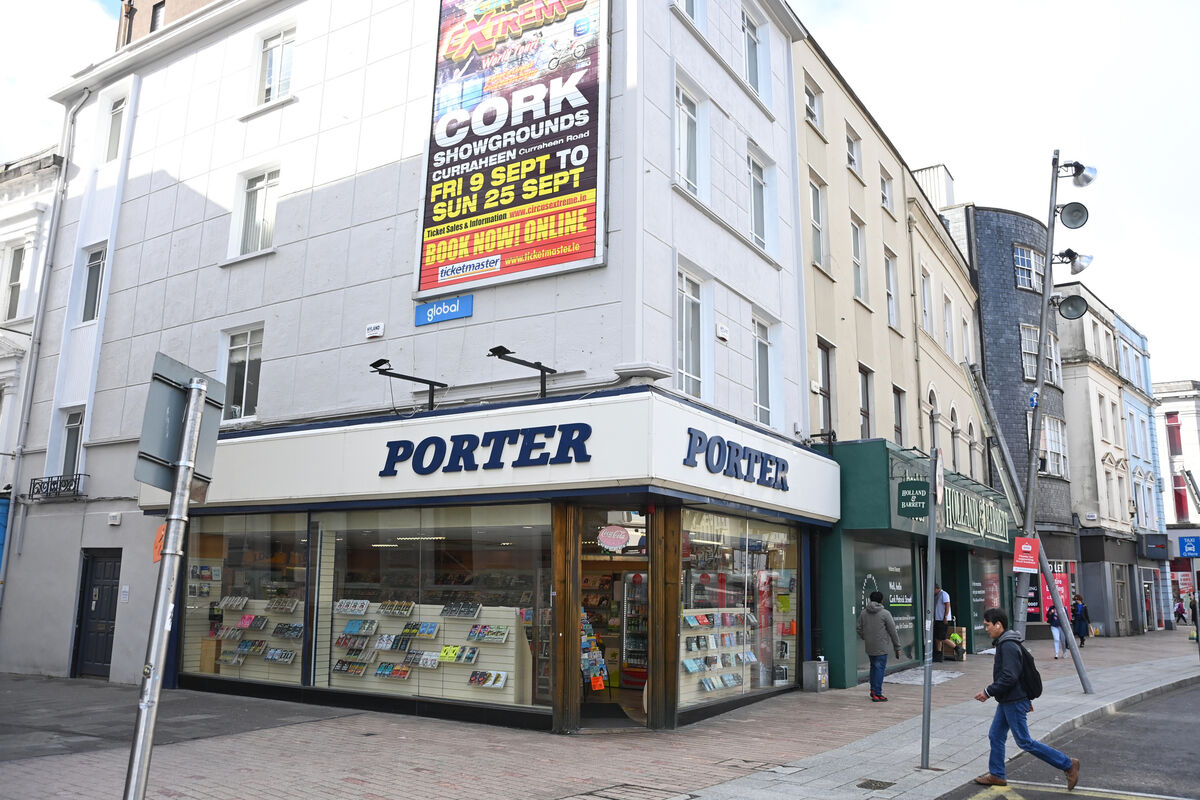  Porter newsagents on St Patrick's Street, Cork City  Picture: Larry Cummins .