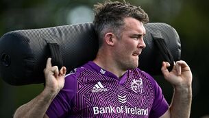 <p>RACE AGAINST TIME: Peter O'Mahony during a Munster rugby squad training session at the University of Limerick in Limerick. Pic: Sam Barnes/Sportsfile</p>