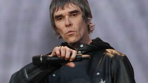 <p>Ian Brown has been getting stick for performing badly with a backing track. Picture: Collins Photos</p>