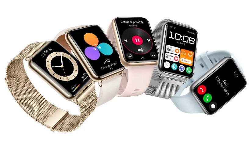 Huawei Watch Fit 2 in a variety of colours. Picture: Huawei.